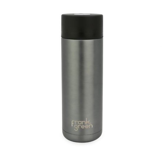 Frank Green Stainless Steel Smart Bottle 20oz - Gunmetal Grey / Black / Harbour Mist Water Bottle